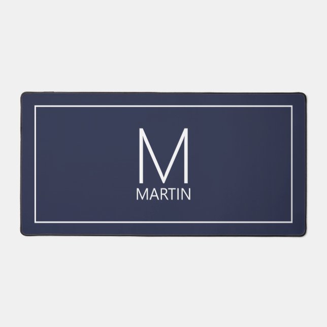 Monogramme et nom personnalisés modernes (Recto)