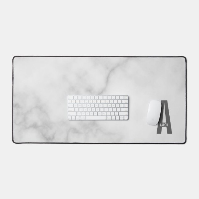 Monogramme et nom personnalisés modernes (Clavier et souris)