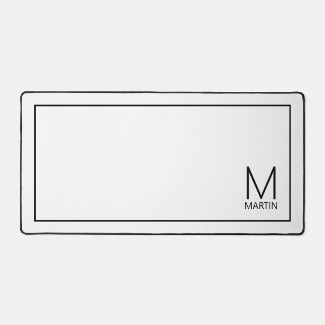 Monogramme et nom personnalisés modernes (Recto)