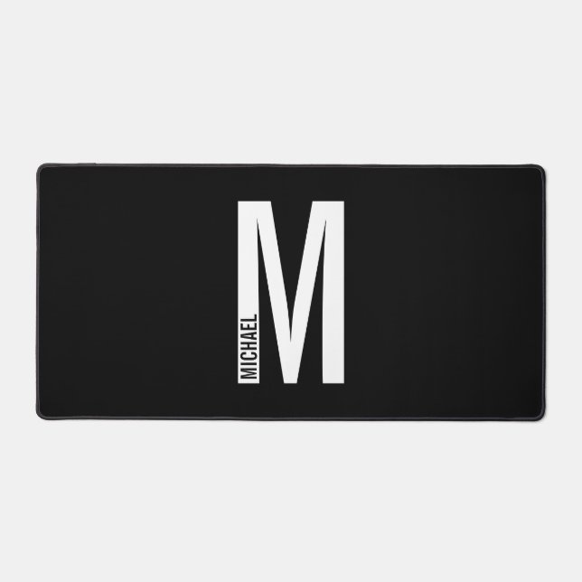 Monogramme et nom personnalisés modernes (Recto)