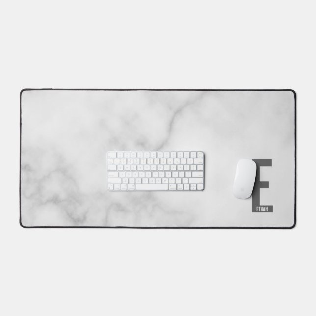 Monogramme et nom personnalisés modernes (Clavier et souris)
