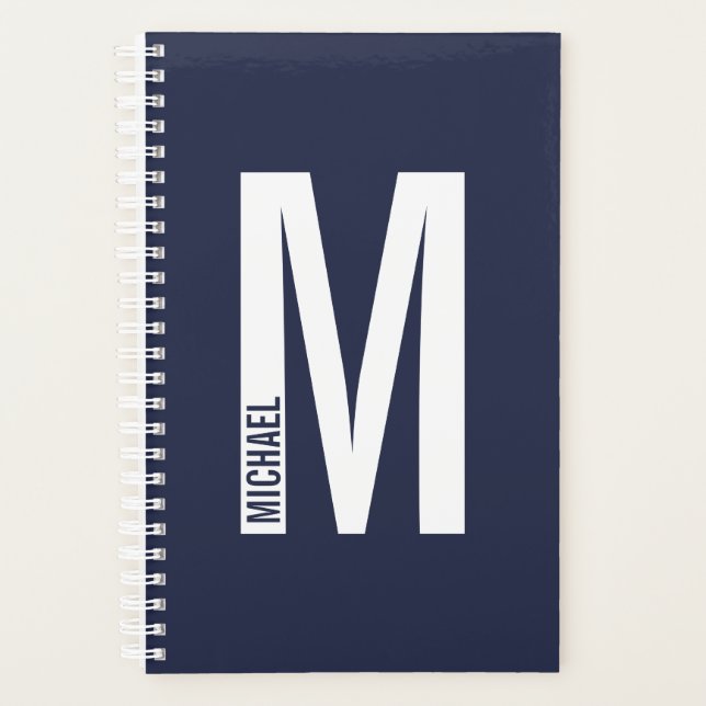 Monogramme et nom personnalisés modernes (Devant)