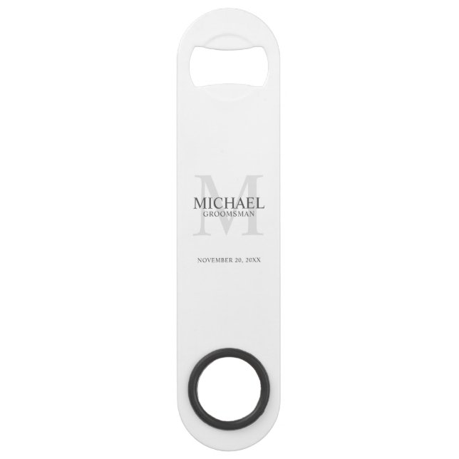 Monogramme et nom personnalisés pour le garçon d'h (Devant)