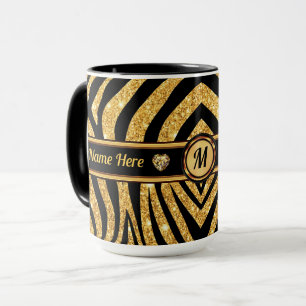 Monogramme et personnalisation, Zebra Print Mugs