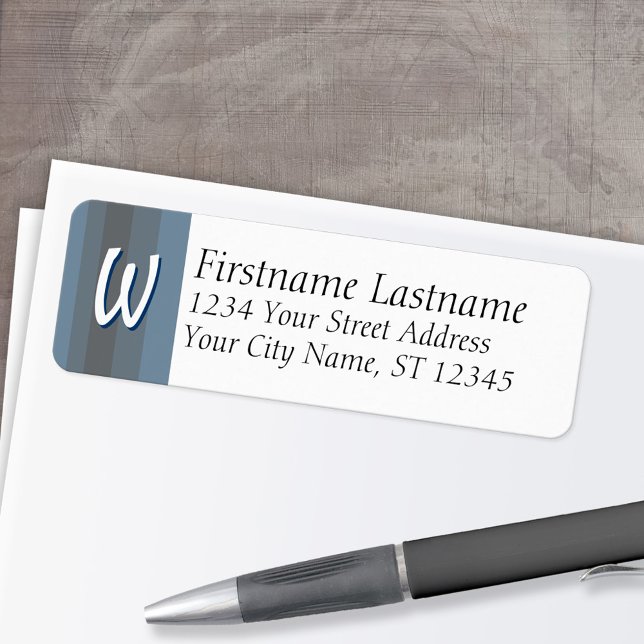 Monogramme / Étiquettes de adresse initiaux (Custom Return Address Labels - Low Minimum)