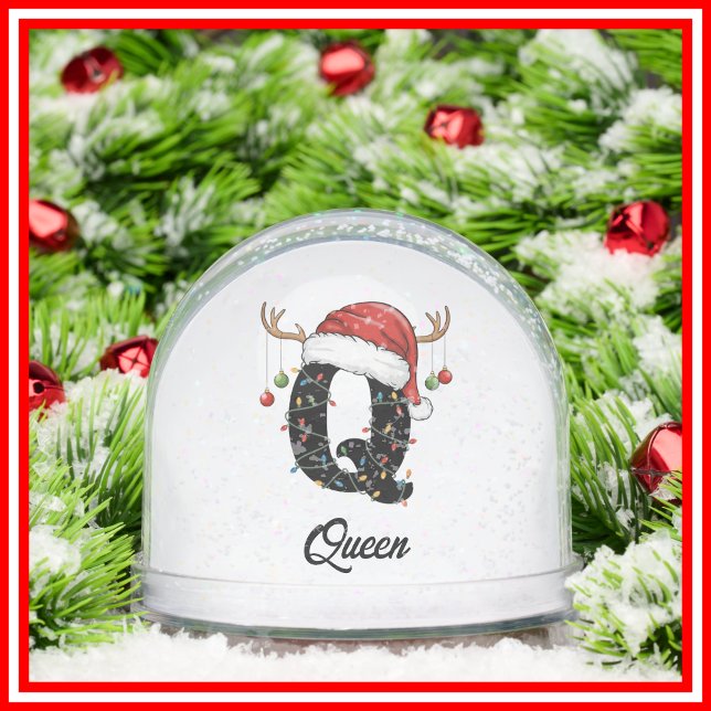 Monogramme Famille Noël Antlers Santa Hat PHOTO (Créateur téléchargé)