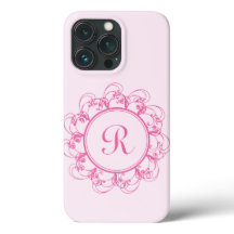 Monogramme fantaisie avec coque iphone à perles ro