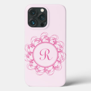Monogramme fantaisie avec coque iphone à perles ro