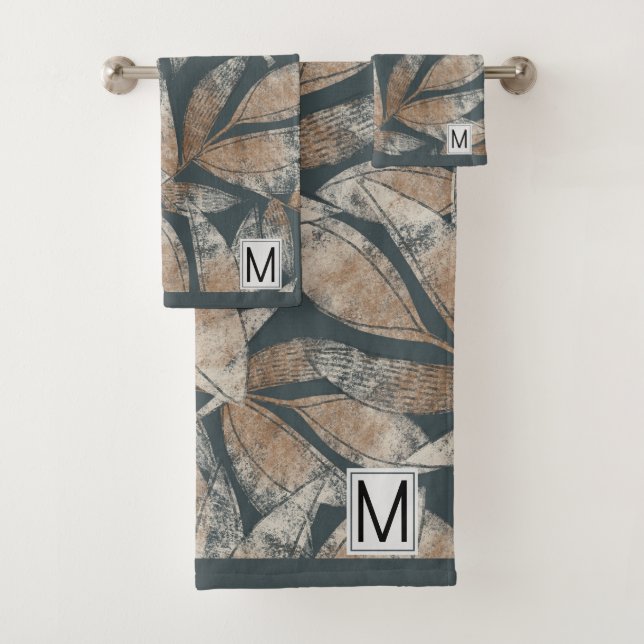 Monogramme Feuilles d'automne Motif (En situation)