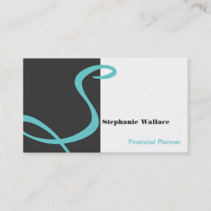 Monogramme Financial Planner Carte de visite Turqu