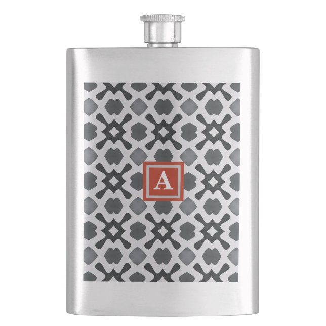 Monogramme | Flacon classique Motif noir et blanc (devant)