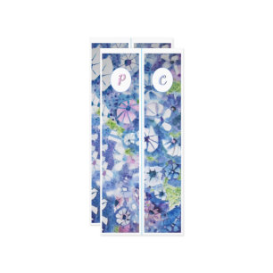 Monogramme Fleurs Whimsical Initiales Deux Signets