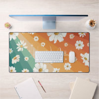 Monogramme Floral Arc-en-ciel Rétro Daisy