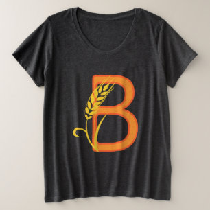 monogramme floral B lettre majuscule