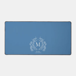 Monogramme Floral Bleu Moderne