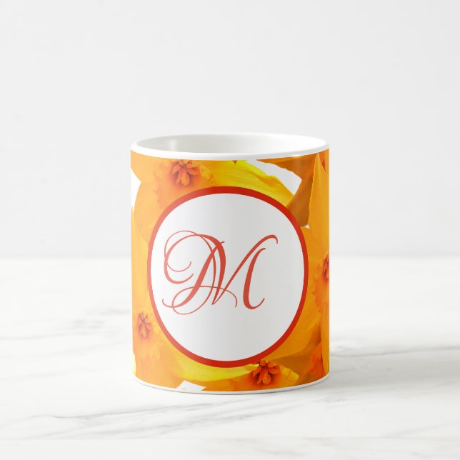 Monogramme floral classique Mug (Centre)