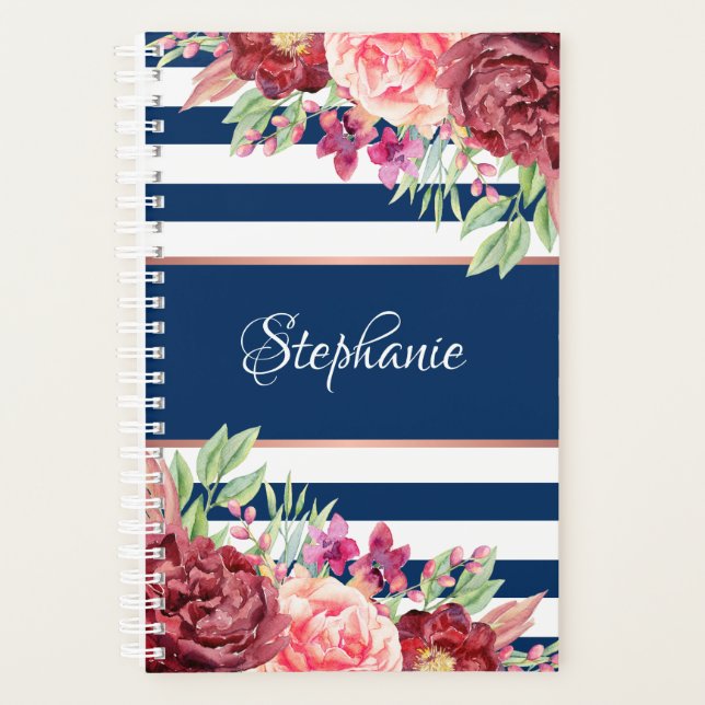Monogramme floral de la marine Bourgogne (Devant)