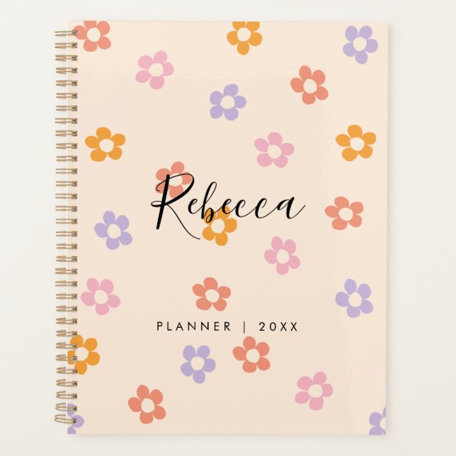 Monogramme Floral de Script Personnalisé Moderne 2 (Devant)
