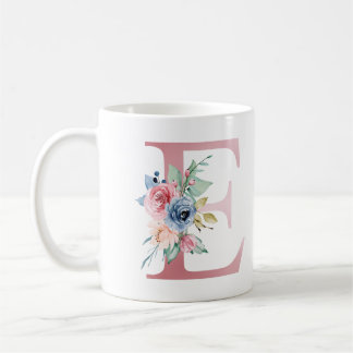 Monogramme floral E Mug