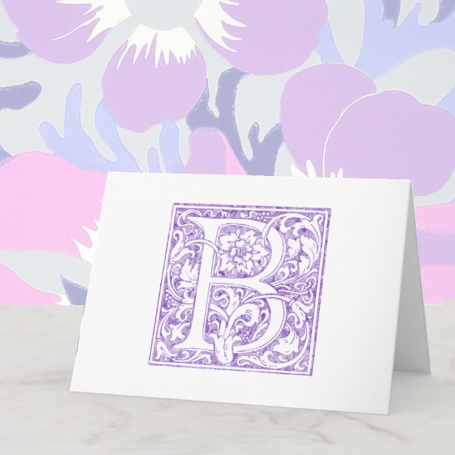 Monogramme floral élégant Lettre B Vintage  (Créateur téléchargé)