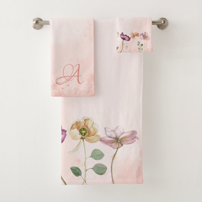Monogramme Floral Fard à Joues Élégant (En situation)
