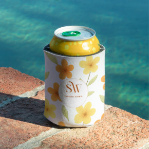 Monogramme floral Glacière avec orange   Fleur jau