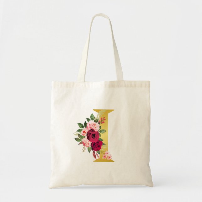 Monogramme floral I Sac fourre-tout (Devant)