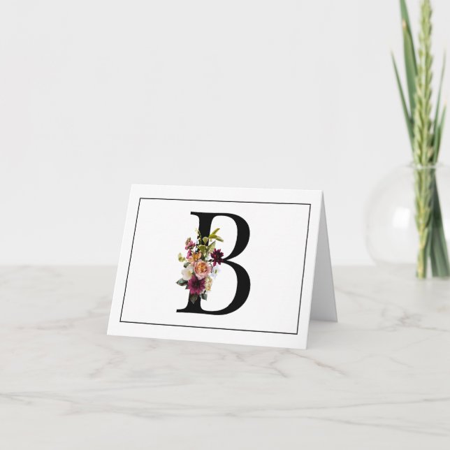 MONOGRAMME FLORAL INITIAL B (Devant)