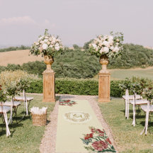 Monogramme floral Mariage Aisle Rung