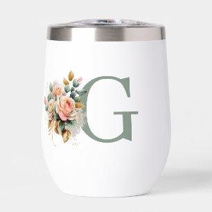 Monogramme floral moderne élégant