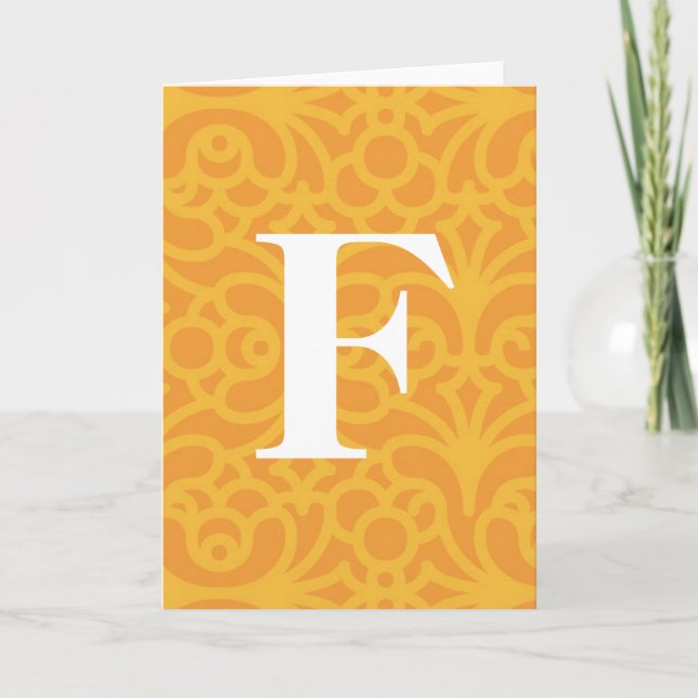 Monogramme floral orné - Lettre F (Devant)