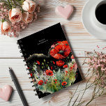 Monogramme floral rouge<br><div class="desc">Notre "Collection Florale de Pavot" présente des fleurs de pavot aquarelle en deux couleurs, bleu périwinkle et rouge profond, associées à une police serif élégante. Consultez d'autres produits de cette collection dans notre magasin et contactez-nous si vous avez des demandes spéciales.</div>