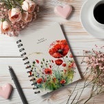 Monogramme floral rouge<br><div class="desc">Notre "Collection Florale de Pavot" présente des fleurs de pavot aquarelle en deux couleurs, bleu périwinkle et rouge profond, associées à une police serif élégante. Consultez d'autres produits de cette collection dans notre magasin et contactez-nous si vous avez des demandes spéciales.</div>
