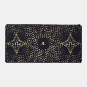 Monogramme foncé géométrique étoile gothique éléga