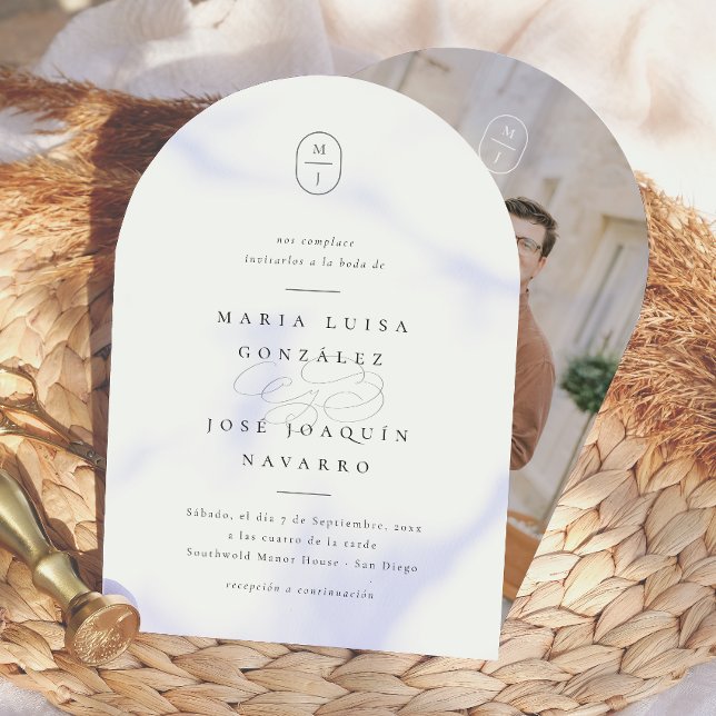 Monogramme Formel Invitation de Mariage Élégant (Créateur téléchargé)