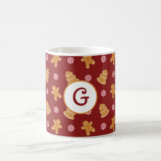 Monogramme 'G' Gingerbread Cookie Christmas Mug