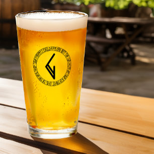 Monogramme G - Style viking - Verre à pinte