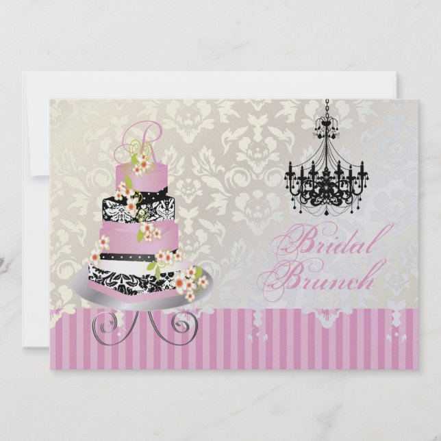 Monogramme gâteau de mariage rose PixDezines (Devant)