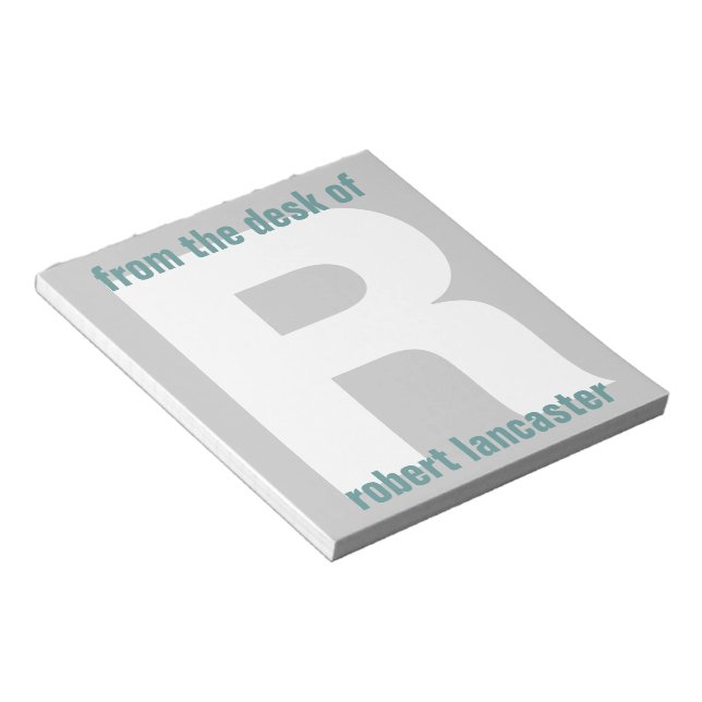 Monogramme géant initial du bureau du Bloc-notes (Incliné)