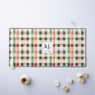 Monogramme Gingham Émeraude Doux