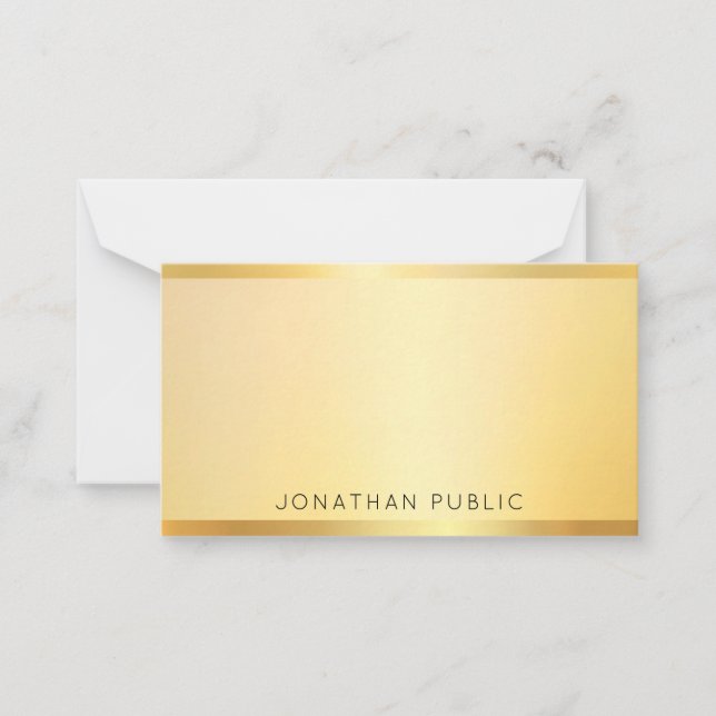 Monogramme Gold Look Modèle moderne Élégant (Devant)