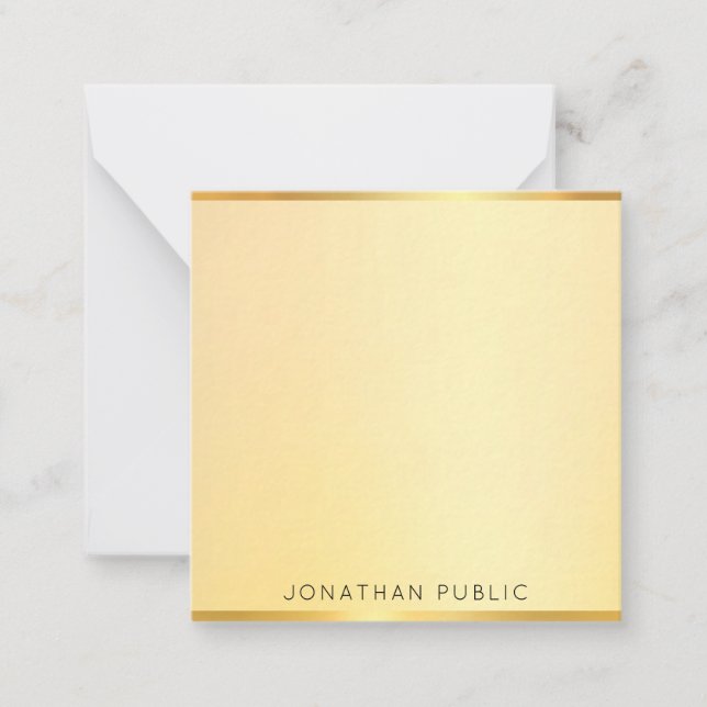 Monogramme Gold Look Modèle moderne Élégant (Devant)