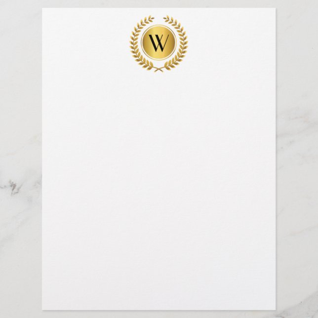 Monogramme Golden Laurel Wreath (Devant)