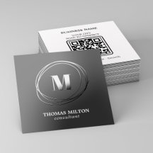 Monogramme Gras Moderne Gris