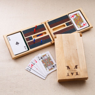 Monogramme gravé Jeu de choux en bois de Birch