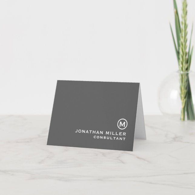 Monogramme gris et blanc personnalisé (Devant)