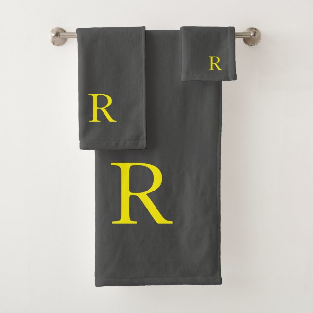 Monogramme gris foncé gris jaune gris (En situation)