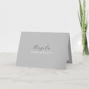 Monogramme gris Moderne Minimaliste Feminine