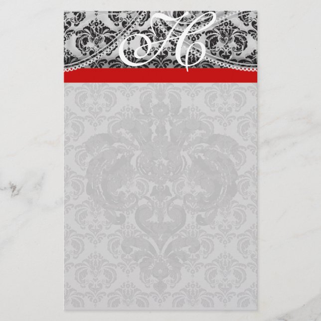 Monogramme gris rouge Paisson noir (Devant)