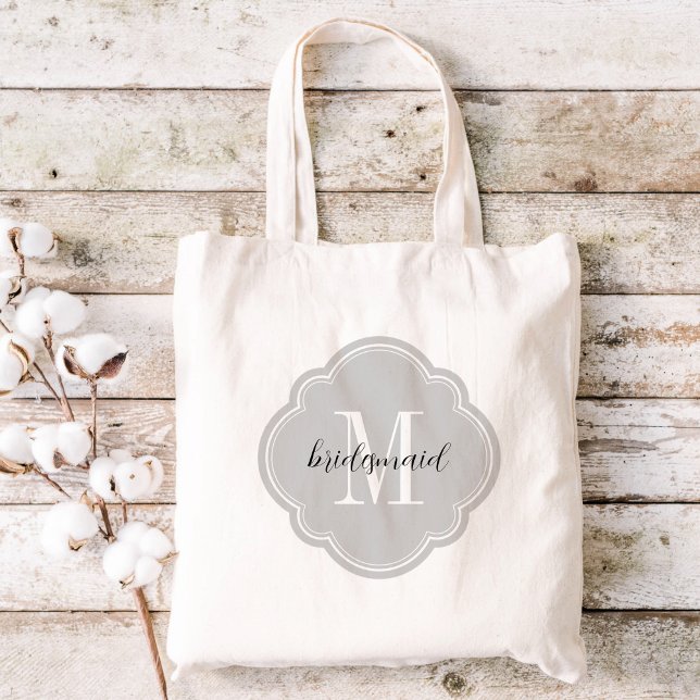 Monogramme gris Sac fourre-tout de la servante (Créateur téléchargé)